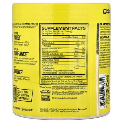 C4 / Cellucor, C4® Original, Pre-Workout, Cherry Limeade, 6.1 oz (174 g)