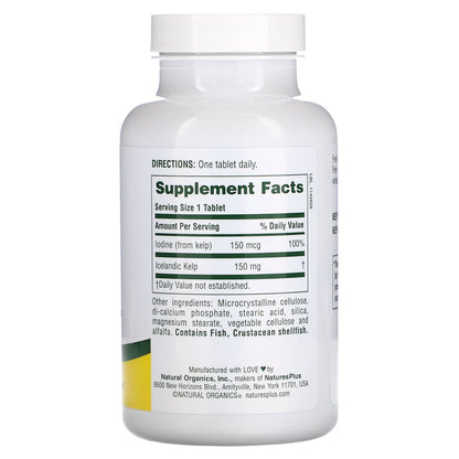 NaturesPlus, Icelandic Kelp, 300 Tablets (150 mg per Tablet)