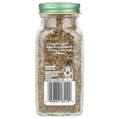 Simply Organic, Basil, 0.54 oz (15 g)