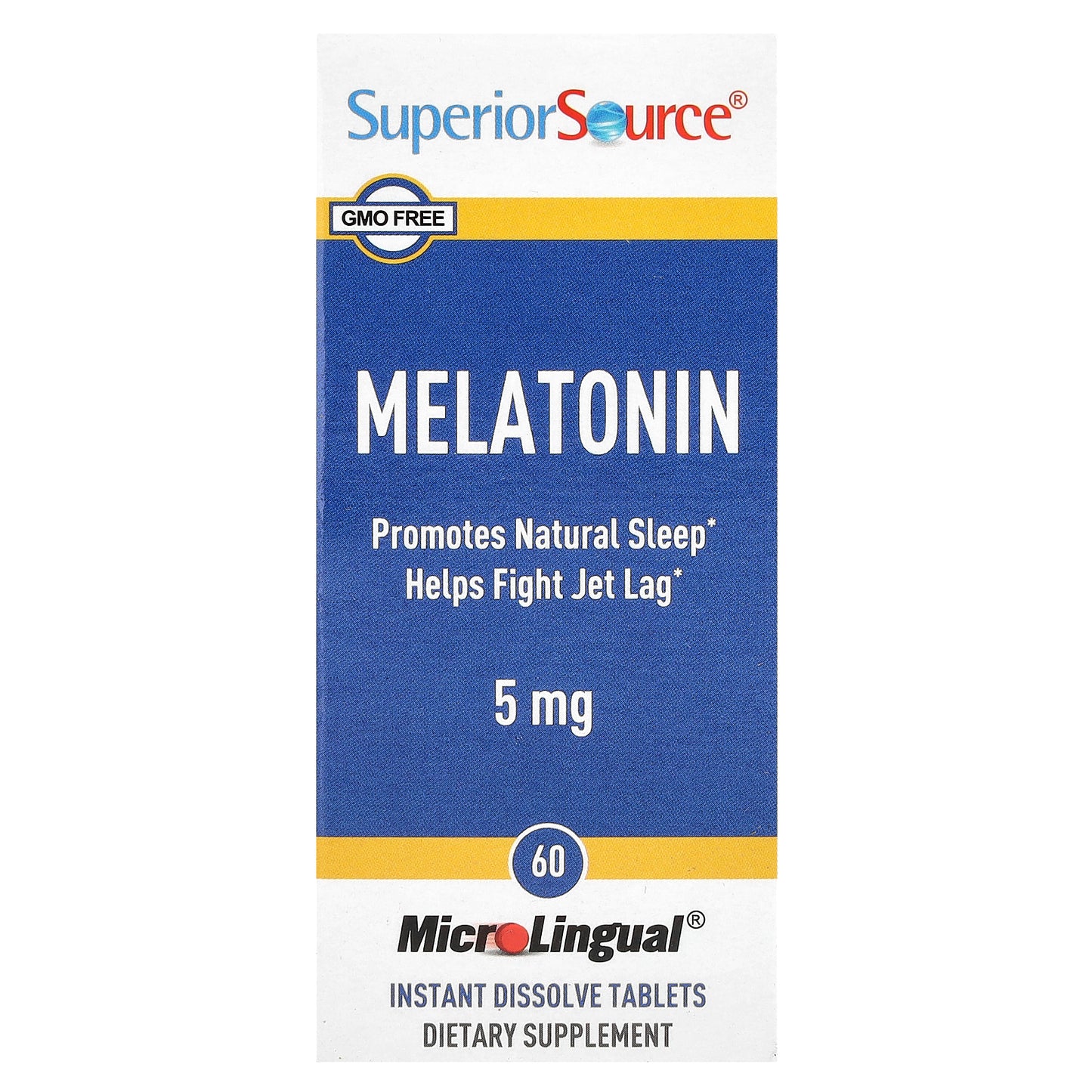 Superior Source, Melatonin, 5 mg, 60 MicroLingual® Instant Dissolve Tablets