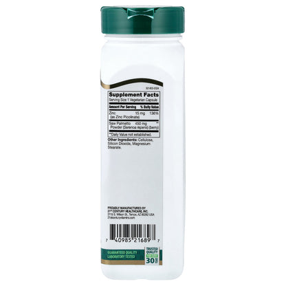 21st Century, Saw Palmetto, 200 Vegetarian Capsules