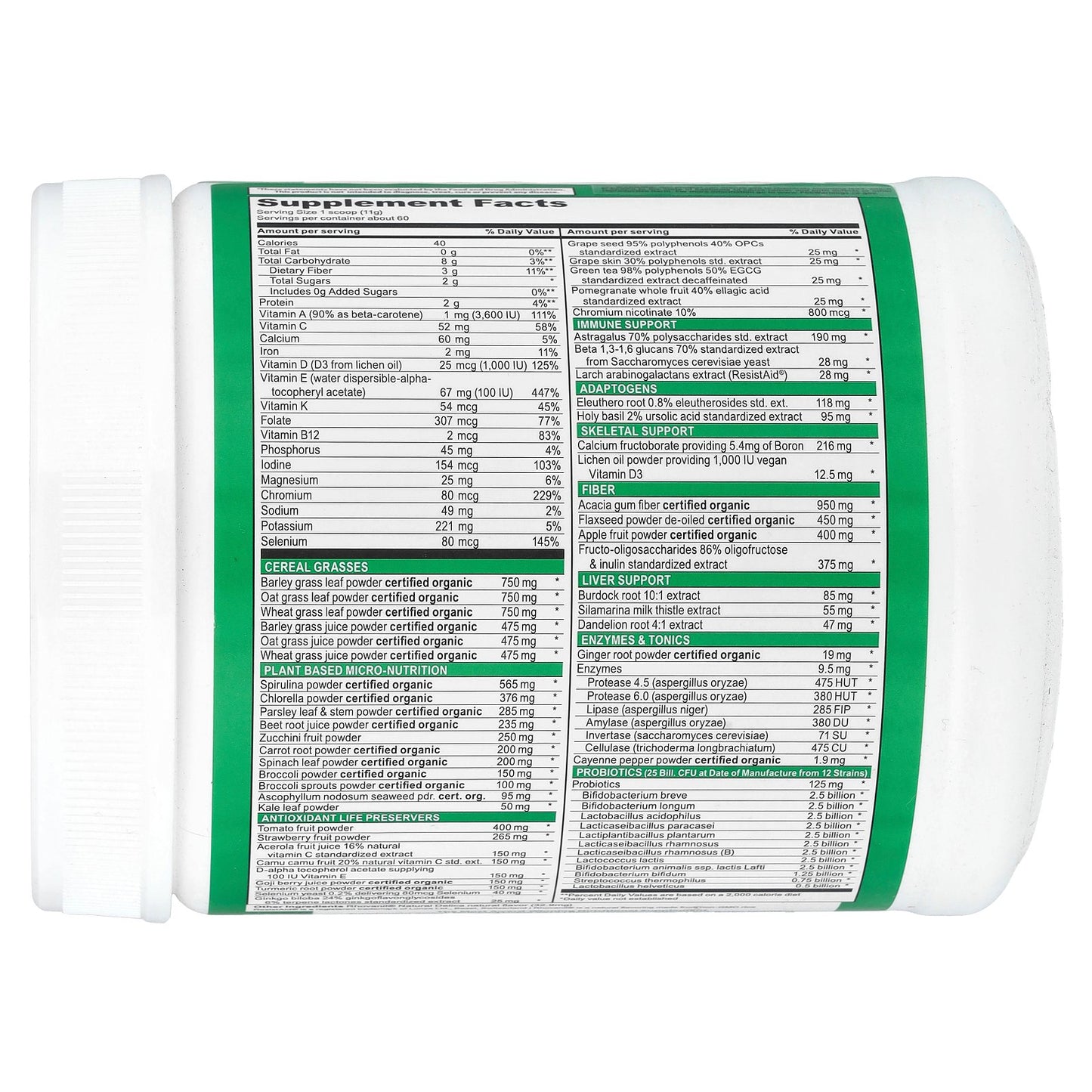 Vibrant Health, Green Vibrance® +25 Billion Probiotics, Version 21.0, 23.28 oz (660 g)