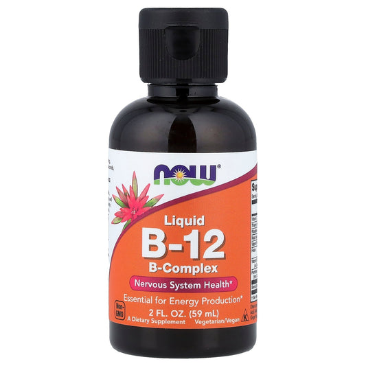 NOW Foods, Liquid B-12, B-Complex, 2 fl oz (59 ml)