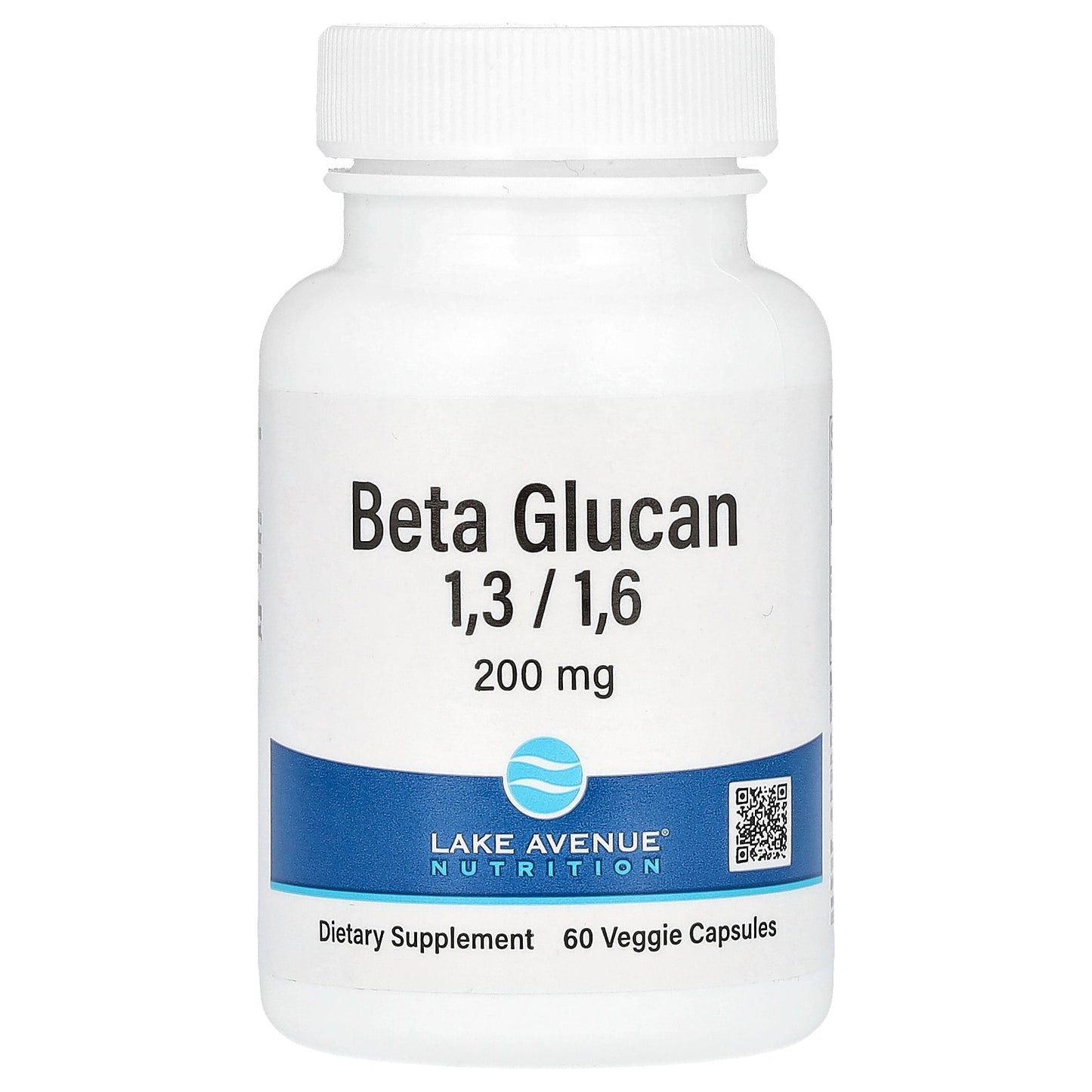 Lake Avenue Nutrition, Beta Glucan 1-3, 1-6, 200 mg, 60 Veggie Capsules