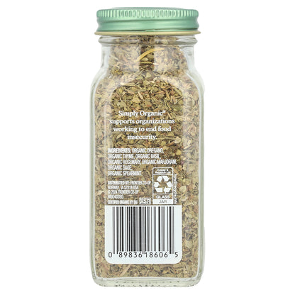 Simply Organic, Italian Seasoning, 0.95 oz (27 g)