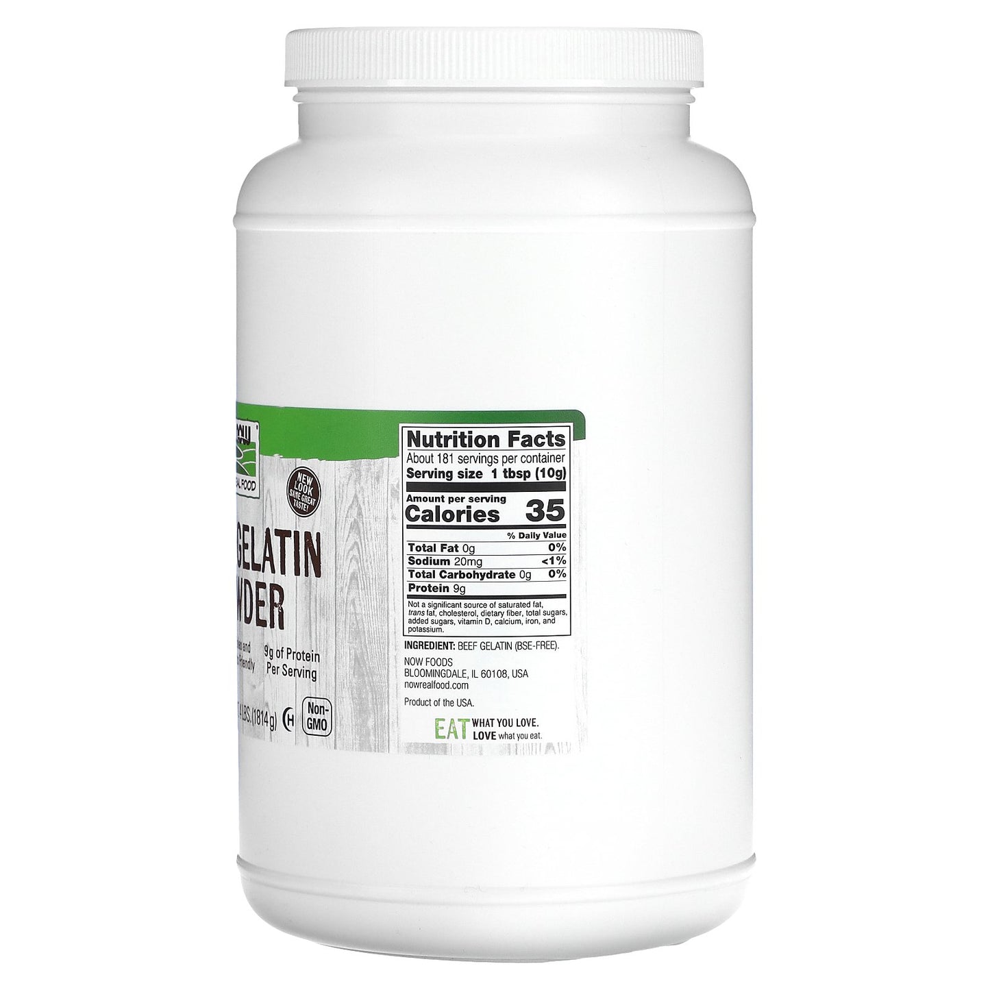 NOW Foods, Real Food, Beef Gelatin Powder, 4 lbs (1,814 g)