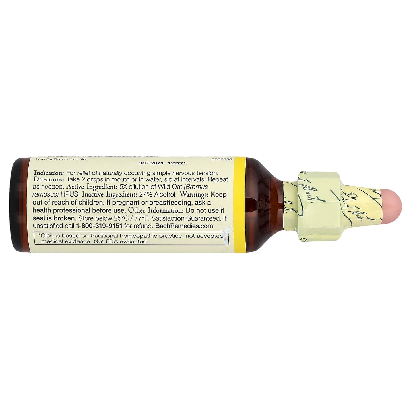 Bach, Original Flower Remedies, Wild Oat, 0.7 fl oz (20 ml)