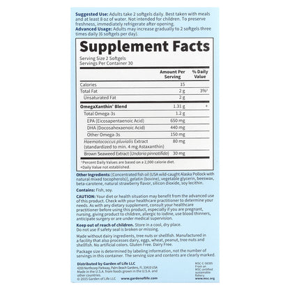 Garden of Life, Oceans 3™, Beyond Omega-3 with OmegaXanthin™, 60 Softgels