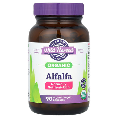 Oregon's Wild Harvest, Organic Alfalfa, 90 Organic Vegan Capsules (400 mg per Capsule)