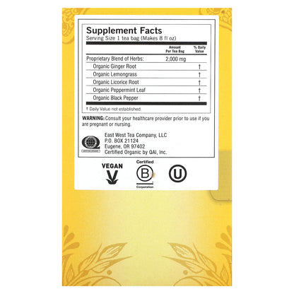 Yogi Tea, Ginger, Caffeine Free, 16 Tea Bags, 1.12 oz (32 g)