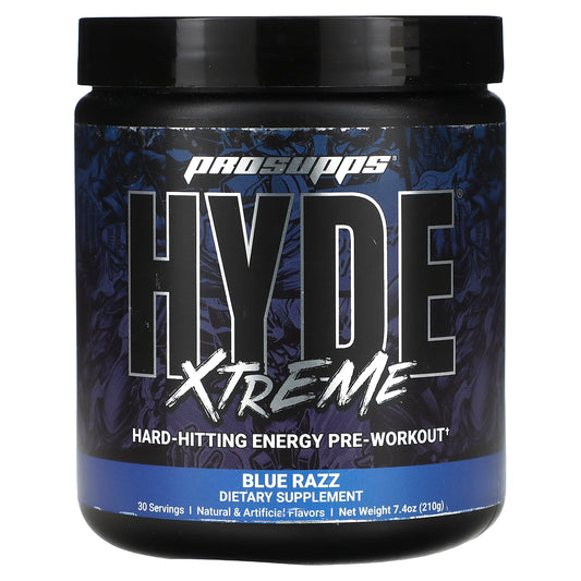 ProSupps, Hyde Xtreme, Hard-Hitting Energy Pre Workout, Blue Razz, 7.4 oz (210 g)