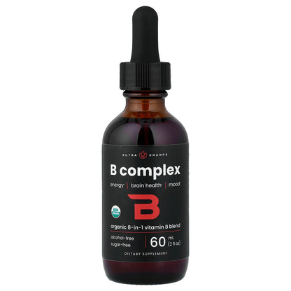 NutraChamps, 8-In-1 B Complex, Raspberry, 2 fl oz (60 ml)