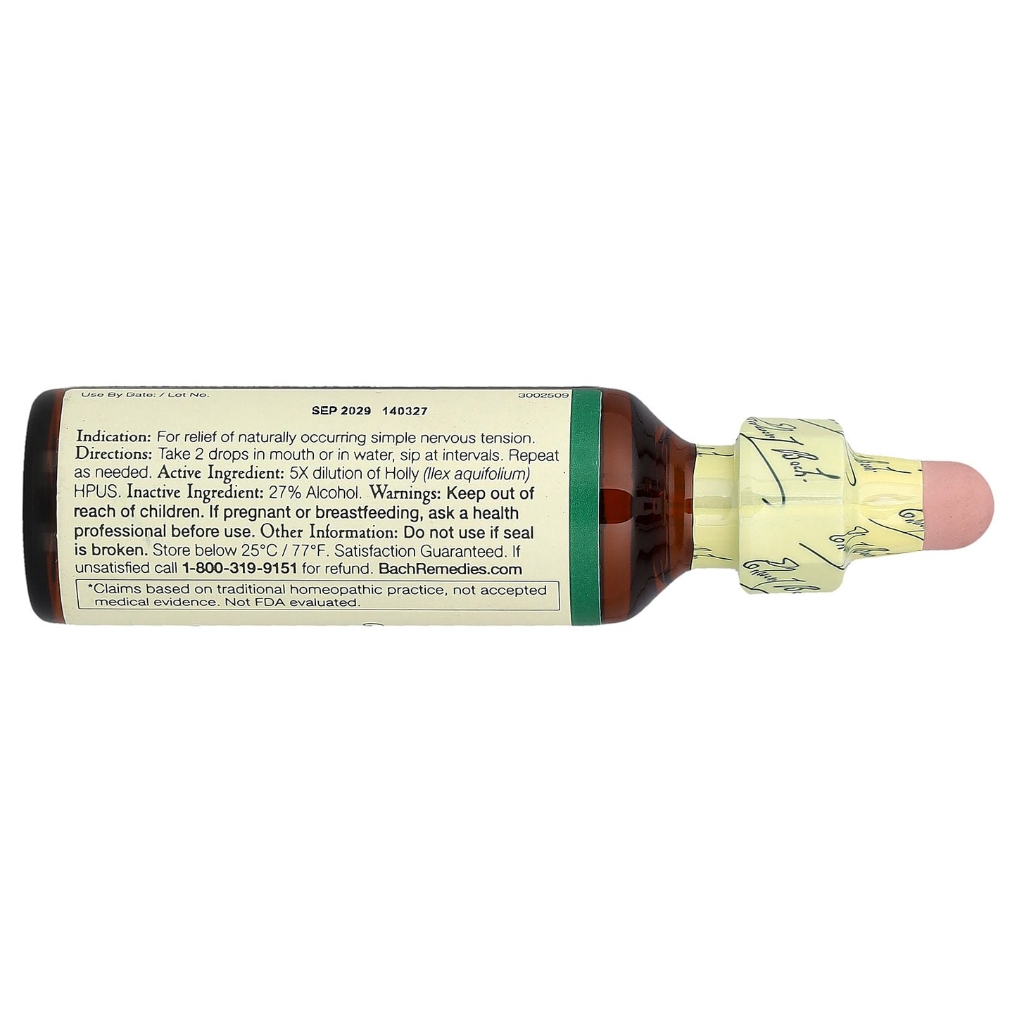 Bach, Original Flower Remedies, Holly, 0.7 fl oz (20 ml)