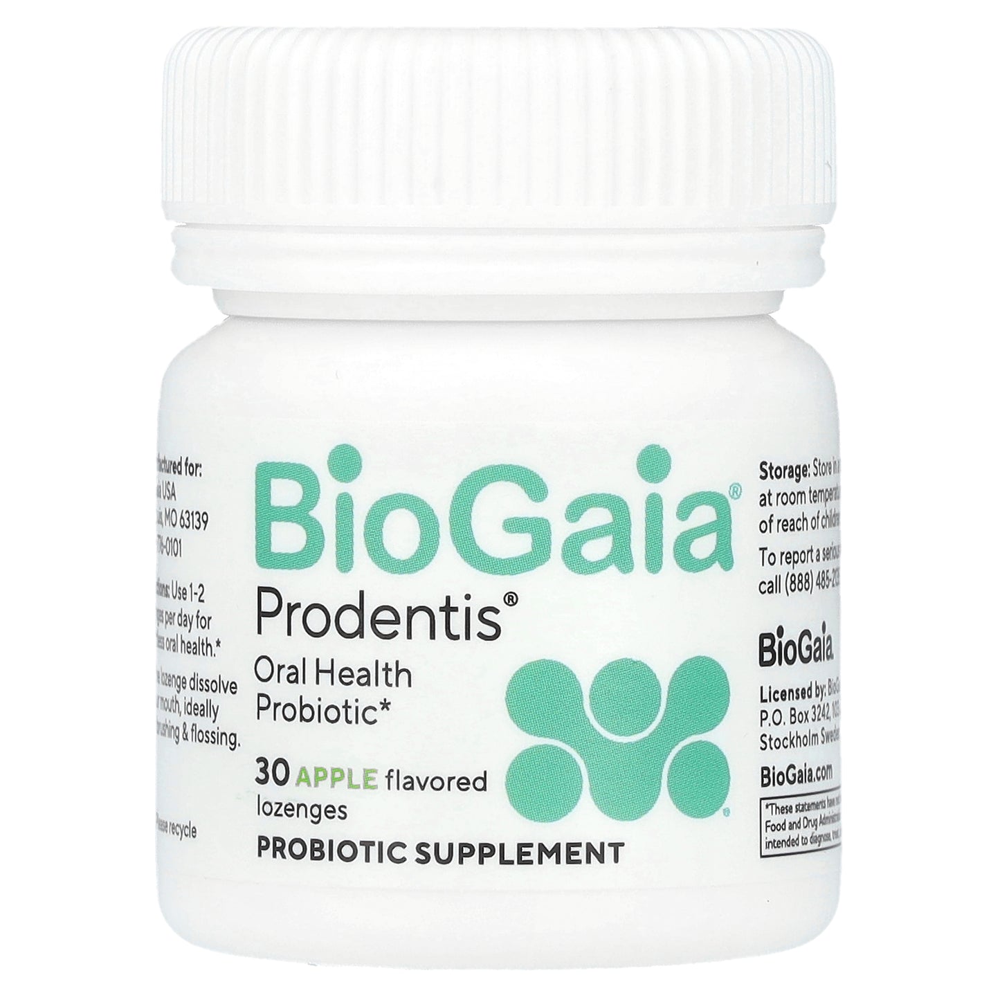 BioGaia, Prodentis®, Oral Health Probiotic, Apple, 30 Lozenges