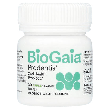 BioGaia, Prodentis®, Oral Health Probiotic, Apple, 30 Lozenges