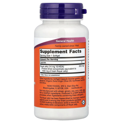 NOW Foods, Royal Jelly, 60 Softgels (303 mg per Softgel)
