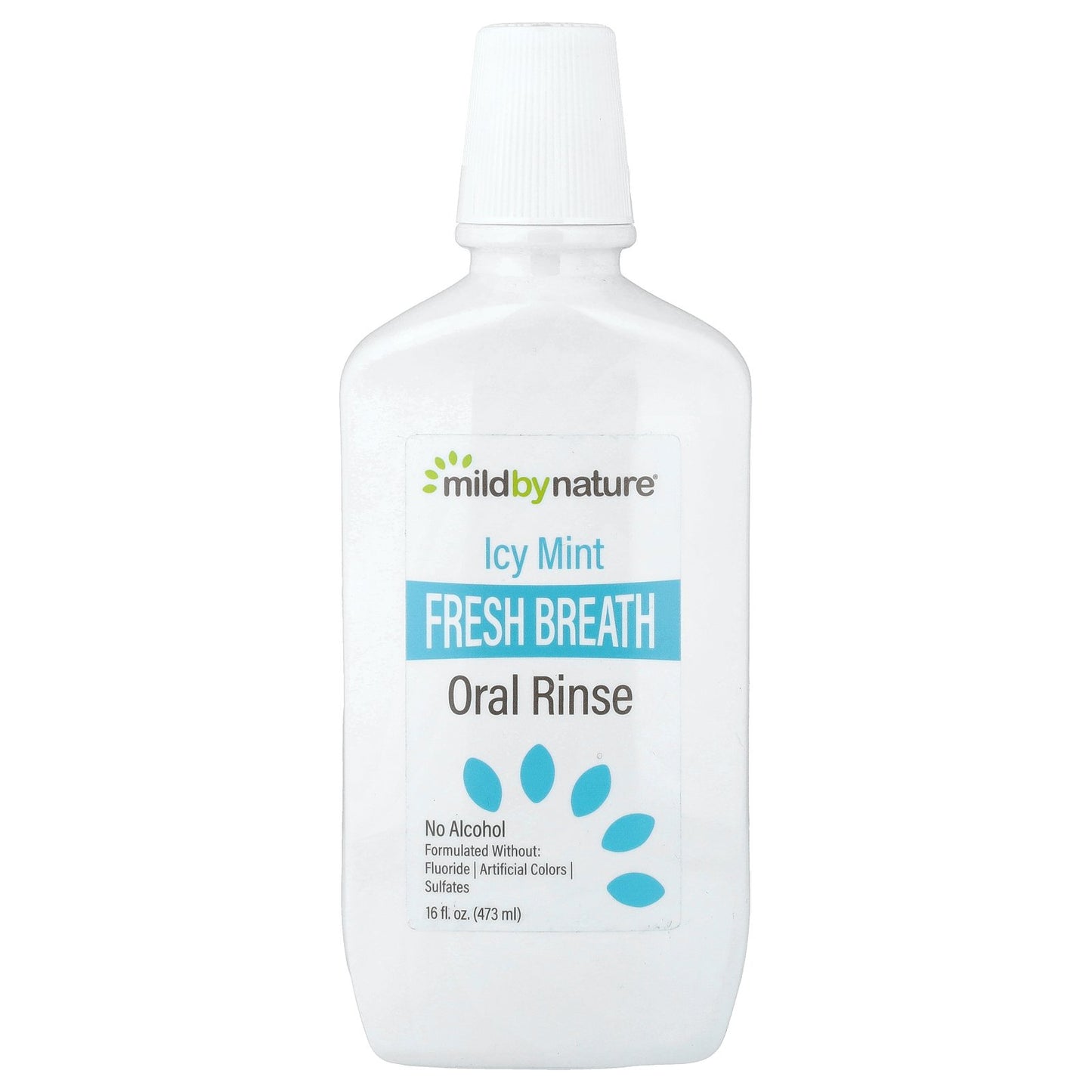 Mild By Nature, Fresh Breath Oral Rinse, No Alcohol, Icy Mint, 16 fl oz (473 ml)