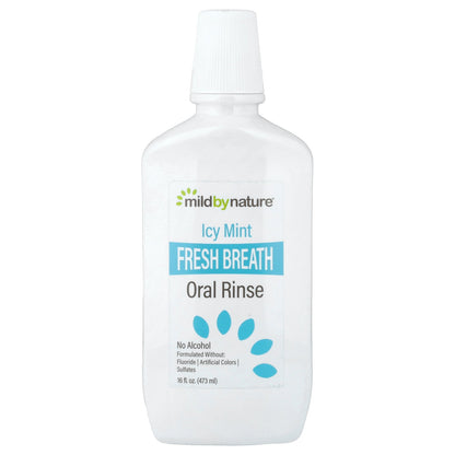 Mild By Nature, Fresh Breath Oral Rinse, No Alcohol, Icy Mint, 16 fl oz (473 ml)