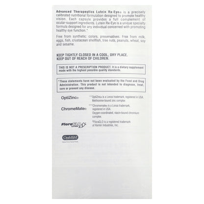 NaturesPlus, Advanced Therapeutics, Lutein RX-Eye®, 60 Capsules