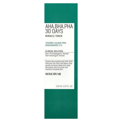 SOME BY MI, AHA. BHA. PHA 30 Days Miracle Toner, 5.07 fl oz (150 ml)