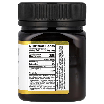 California Gold Nutrition, Superfoods, Manuka Honey, Monofloral, MGO 100+, 8.8 oz (250 g)