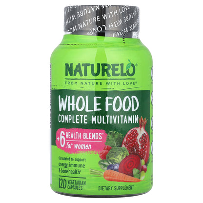 NATURELO, Whole Food Multivitamin for Women, 120 Vegetarian Capsules