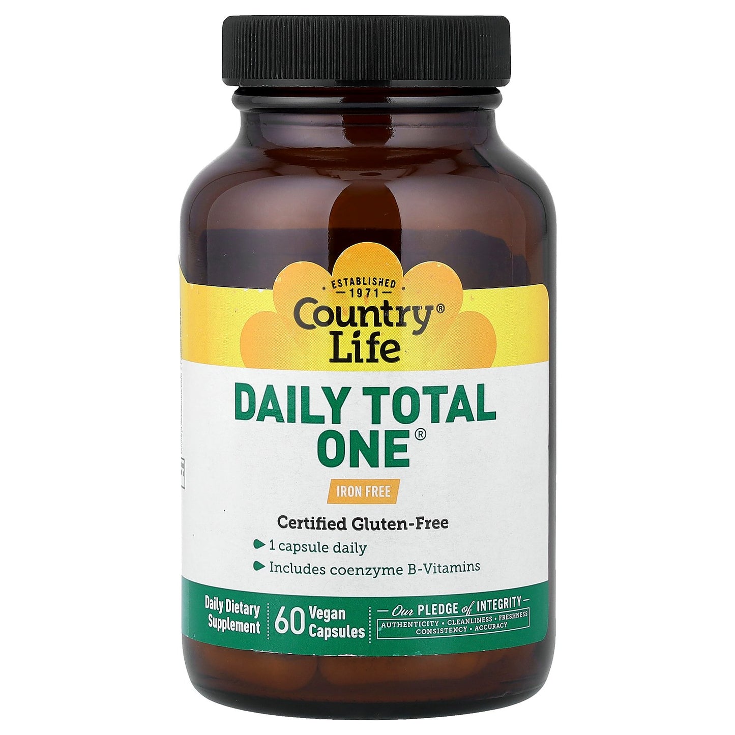 Country Life, Daily Total One®, Iron-Free, 60 Vegan Capsules