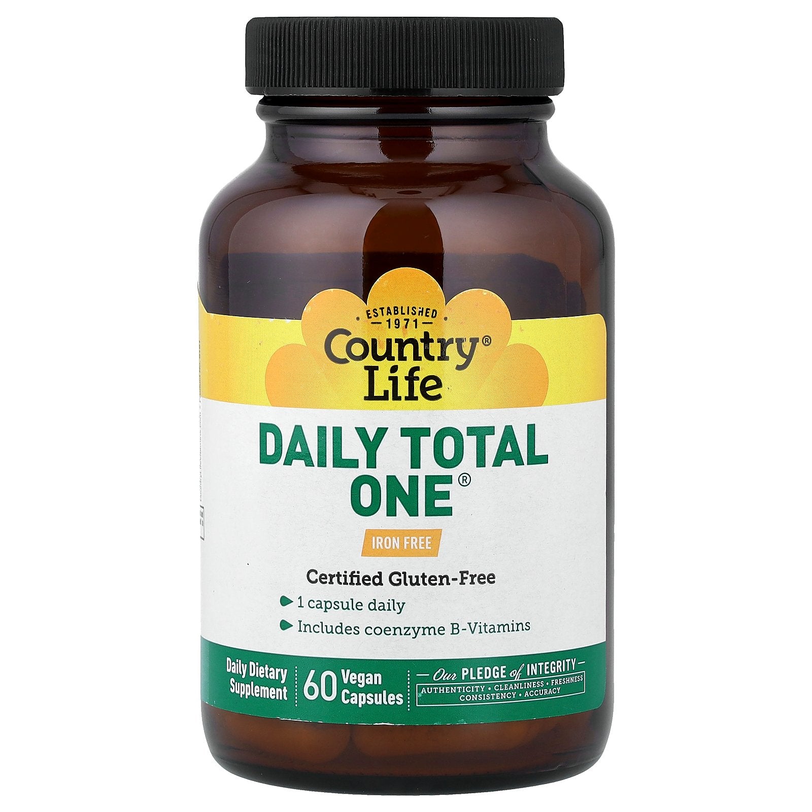 Country Life, Daily Total One®, Iron-Free, 60 Vegan Capsules