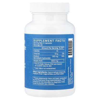 BodyBio, Sodium Butyrate, 60 Capsules