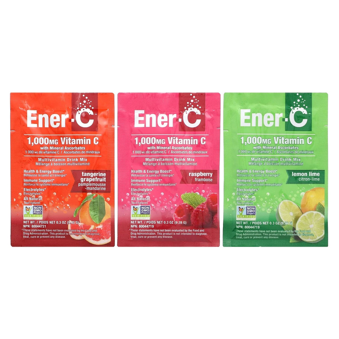 Ener-C, Bubbly Multi-Vitamin Drink Mix, Variety Pack, 1,000 mg, 30 Packets, 9.9 oz (282.9 g)