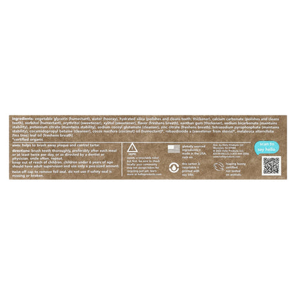 Hello, Antiplaque + Whitening Fluoride Free Toothpaste, Natural Peppermint, 4.7 oz (133 g)