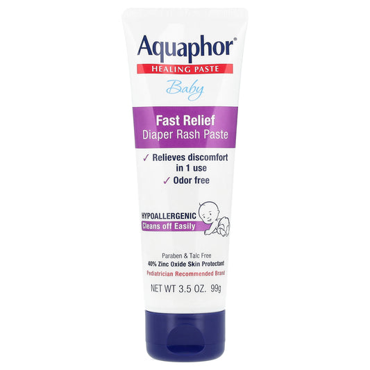 Aquaphor, Baby, Fast Relief Diaper Rash Paste, 3.5 oz (99 g)