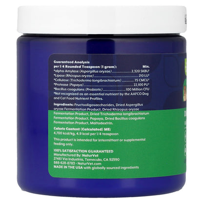 NaturVet, Digestive Enzymes With Pre & Probiotic, For Dogs & Cats, 4 oz (114 g)