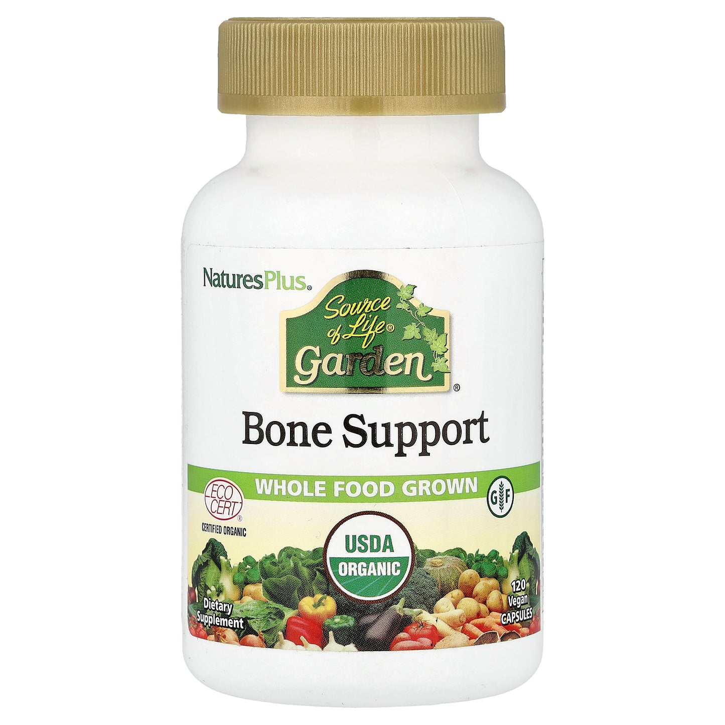 NaturesPlus, Source of Life® Garden, Bone Support, 120 Vegan Capsules