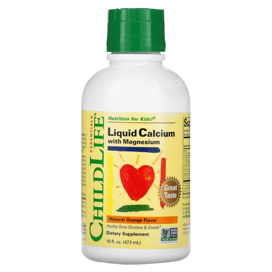 ChildLife Essentials, Essentials, Liquid Calcium with Magnesium, Natural Orange, 16 fl oz (473 ml)