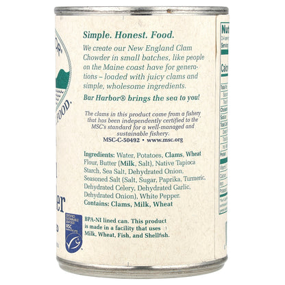 Bar Harbor, New England Clam Chowder, Condensed, 14.5 oz (411 g)