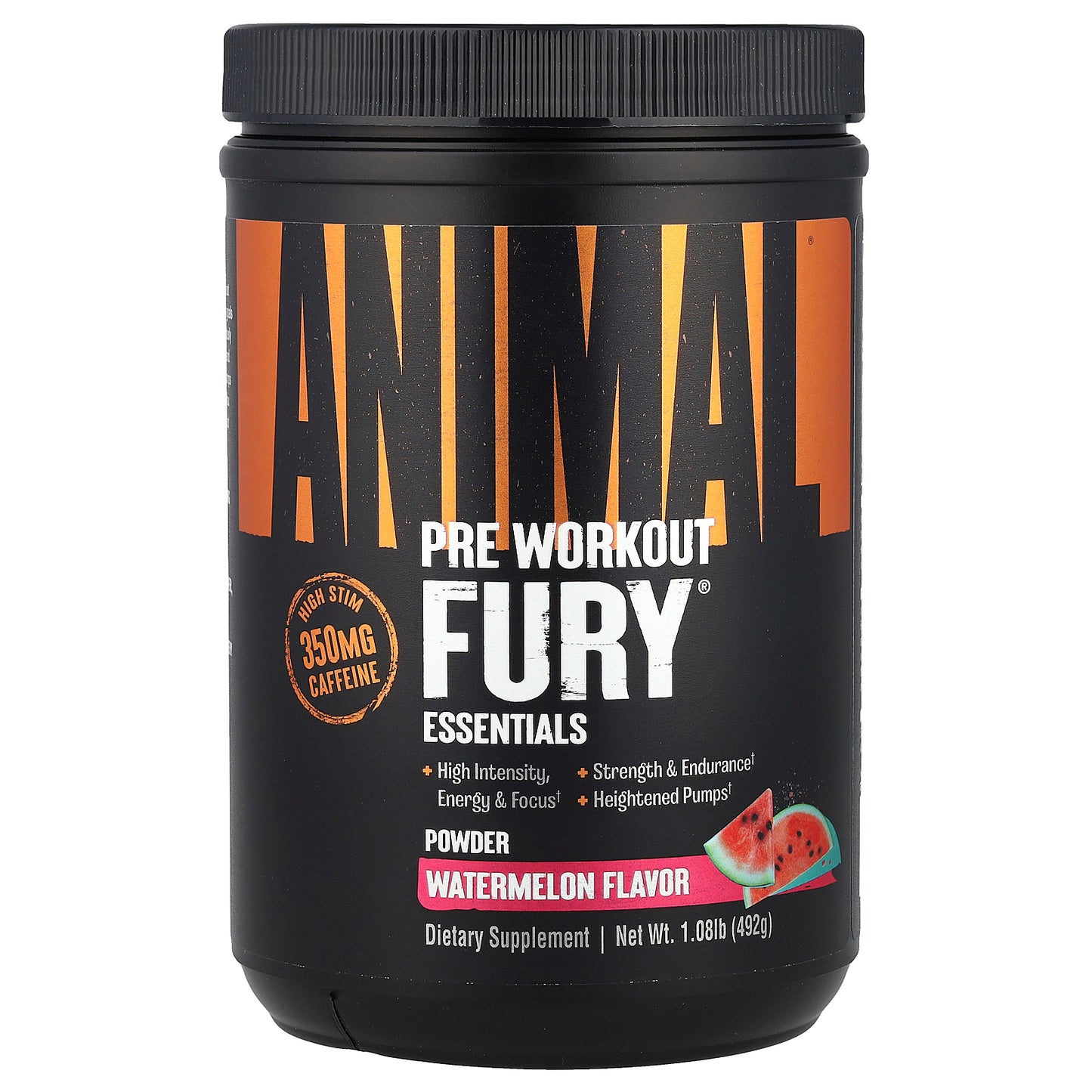 Animal, Fury®, Essentials, Pre Workout, Watermelon, 1.08 lb (492 g)