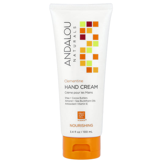 Andalou Naturals, Hand Cream, Clementine, 3.4 fl oz (100 ml)