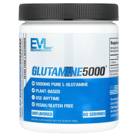 EVLution Nutrition, Glutamine5000®, Unflavored, 10.58 oz (300 g)