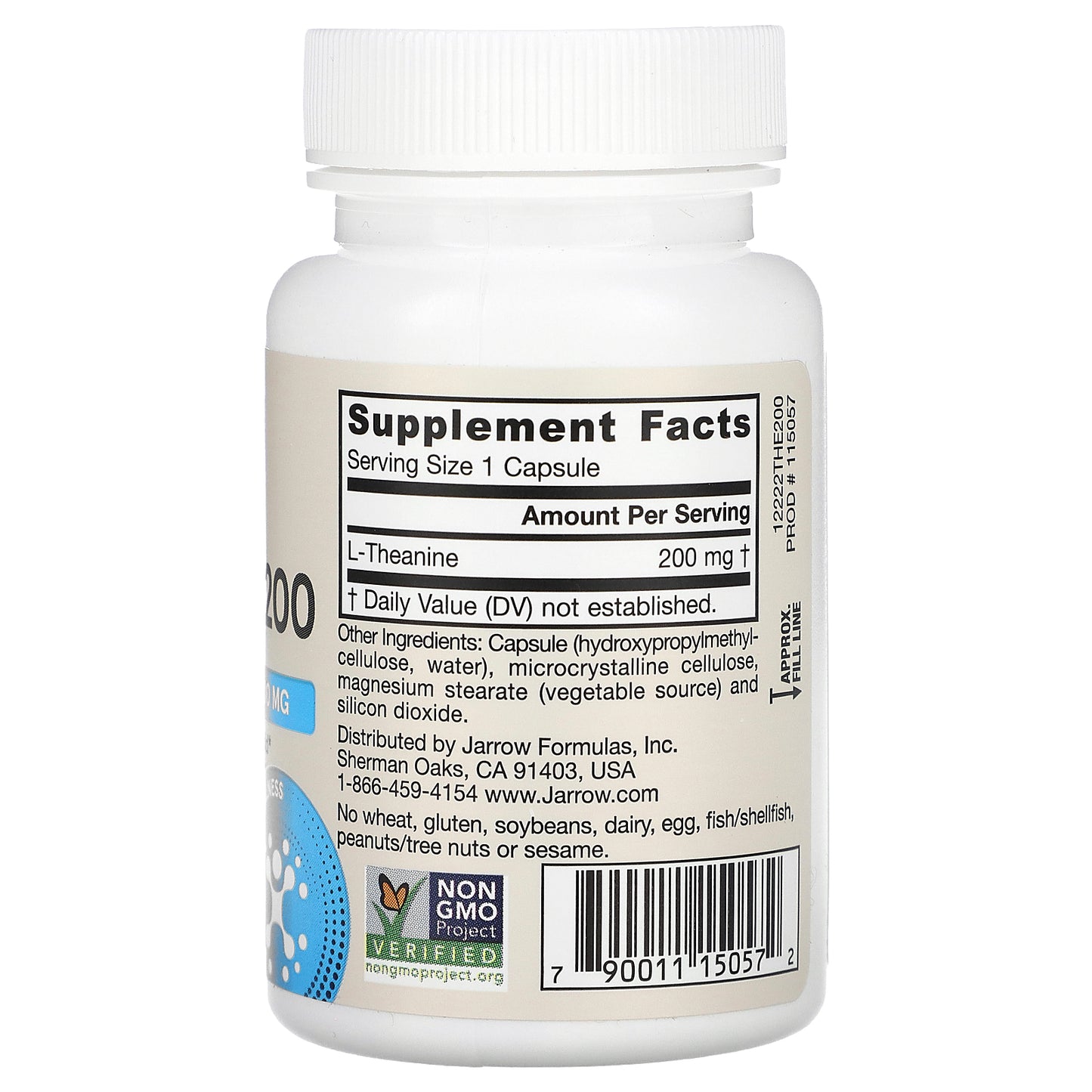 Jarrow Formulas, Theanine 200, 200 mg, 60 Veggie Capsules