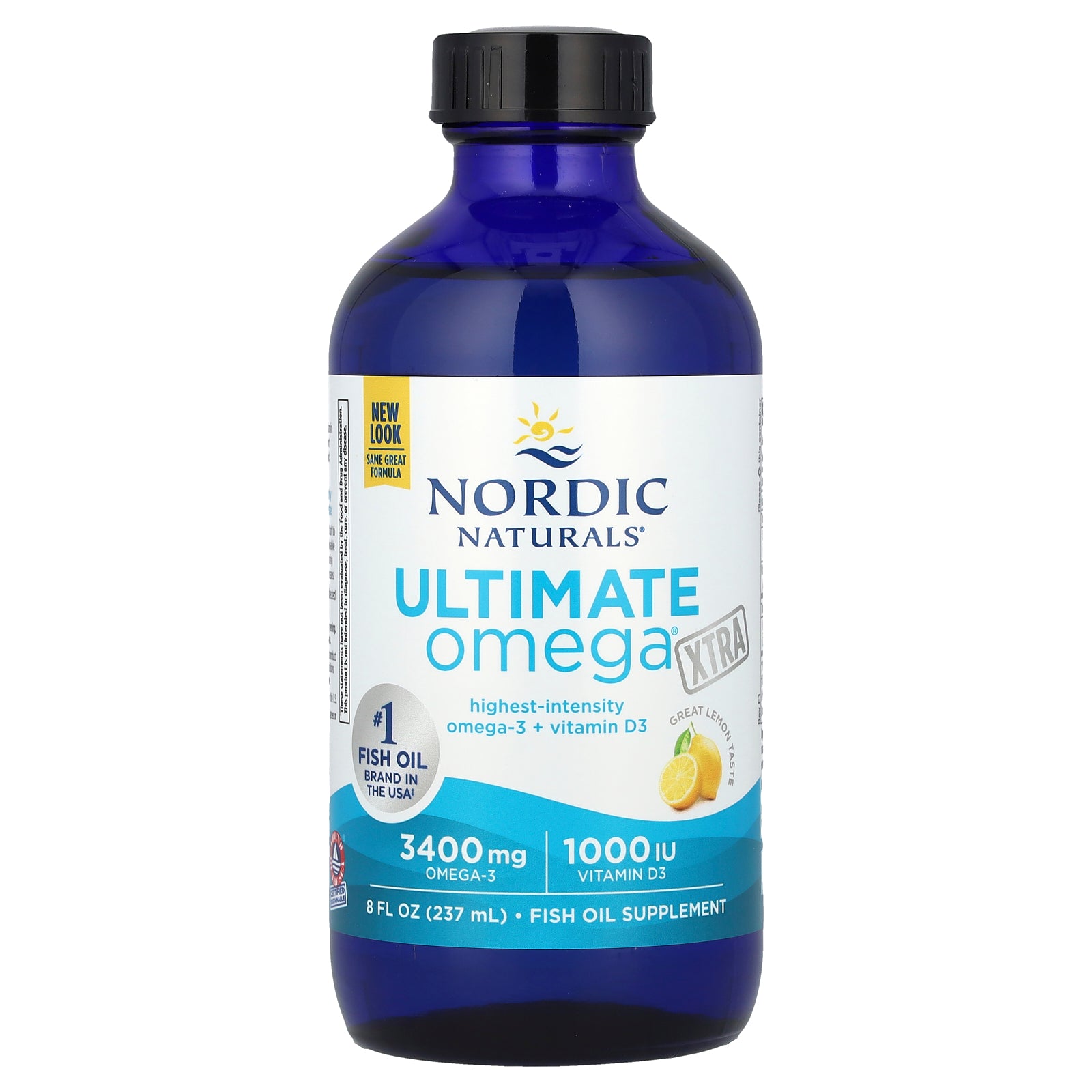 Nordic Naturals, Ultimate Omega® Xtra, Lemon, 8 fl oz (237 ml)