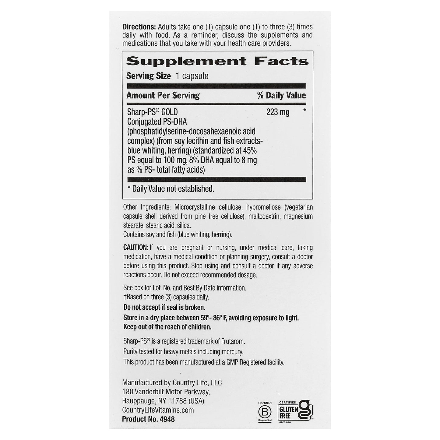 Country Life, Sharp Thought®, Triple Action, 60 Capsules