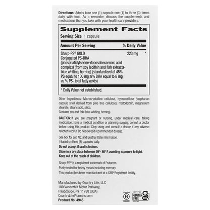 Country Life, Sharp Thought®, Triple Action, 60 Capsules