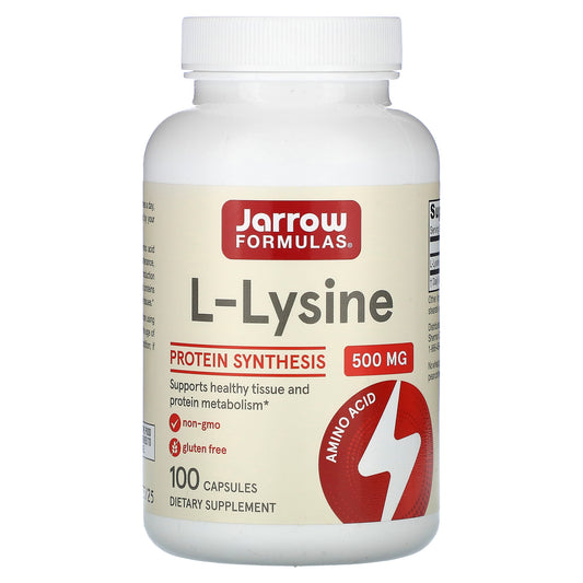 Jarrow Formulas, L-Lysine, 500 mg, 100 Capsules