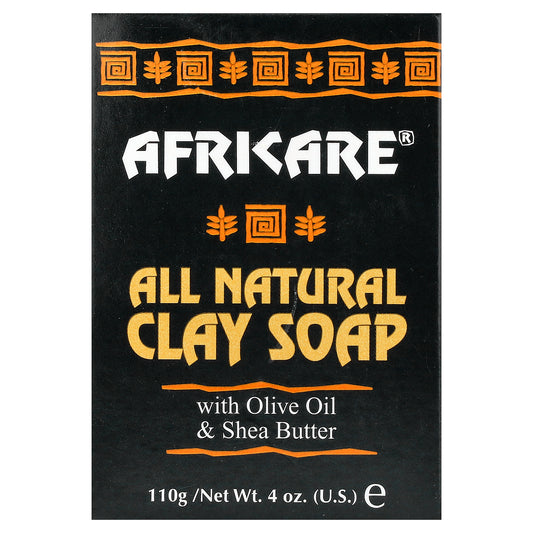 Cococare, Africare®, All Natural Clay Soap Bar with Olive Oil & Shea Butter, 4 oz (110 g)