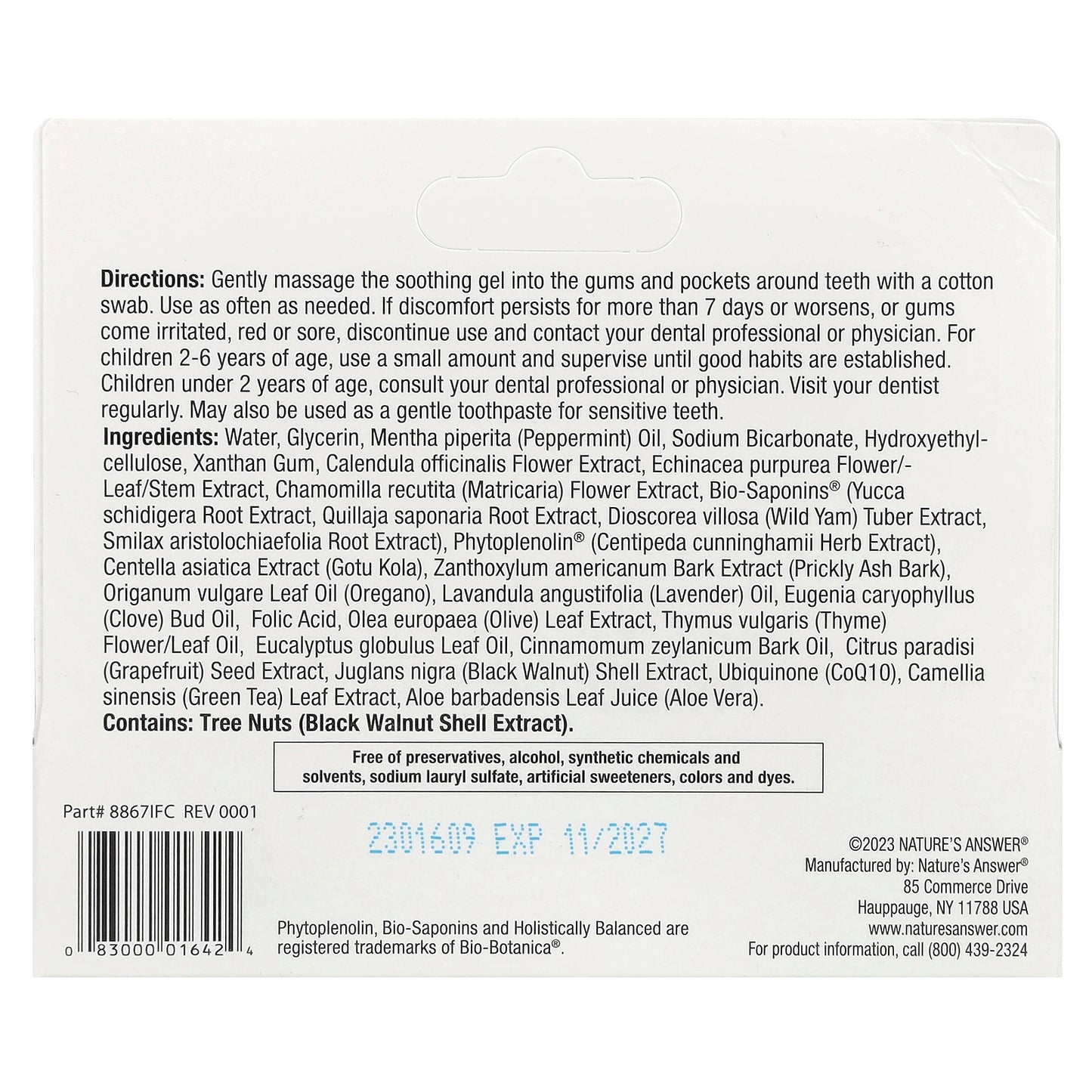 Nature's Answer, PerioBrite®Rub, Soothing Gel for Teeth & Gums, Coolmint, 0.5 oz (14.2 g)