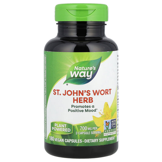 Nature's Way, St. John's Wort Herb, 700 mg, 180 Vegan Capsules (350 mg per Capsule)