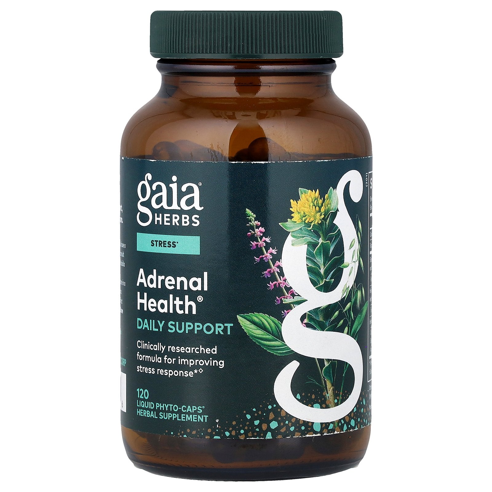 Gaia Herbs, Adrenal Health®, Daily Support, 120 Liquid Phyto-Caps®