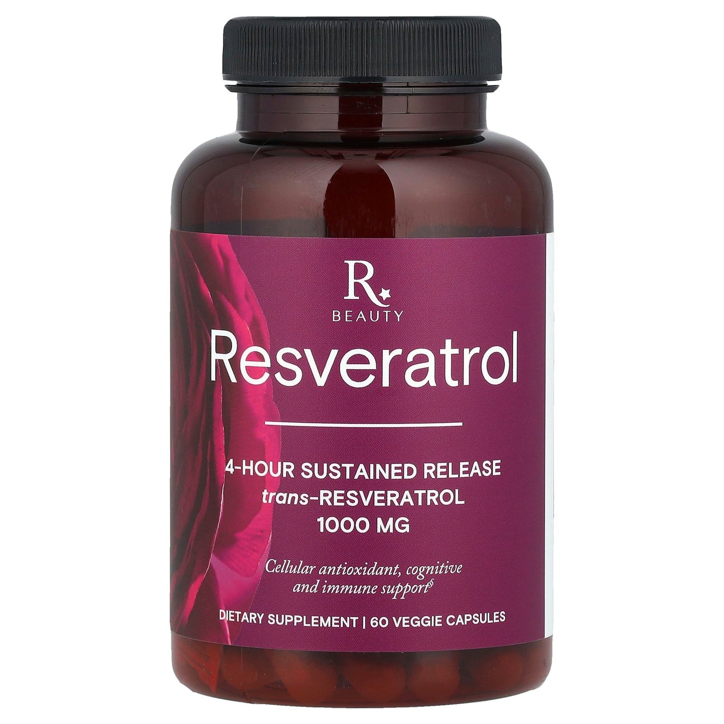 Reserveage Beauty, Resveratrol, 60 Veggie Capsules