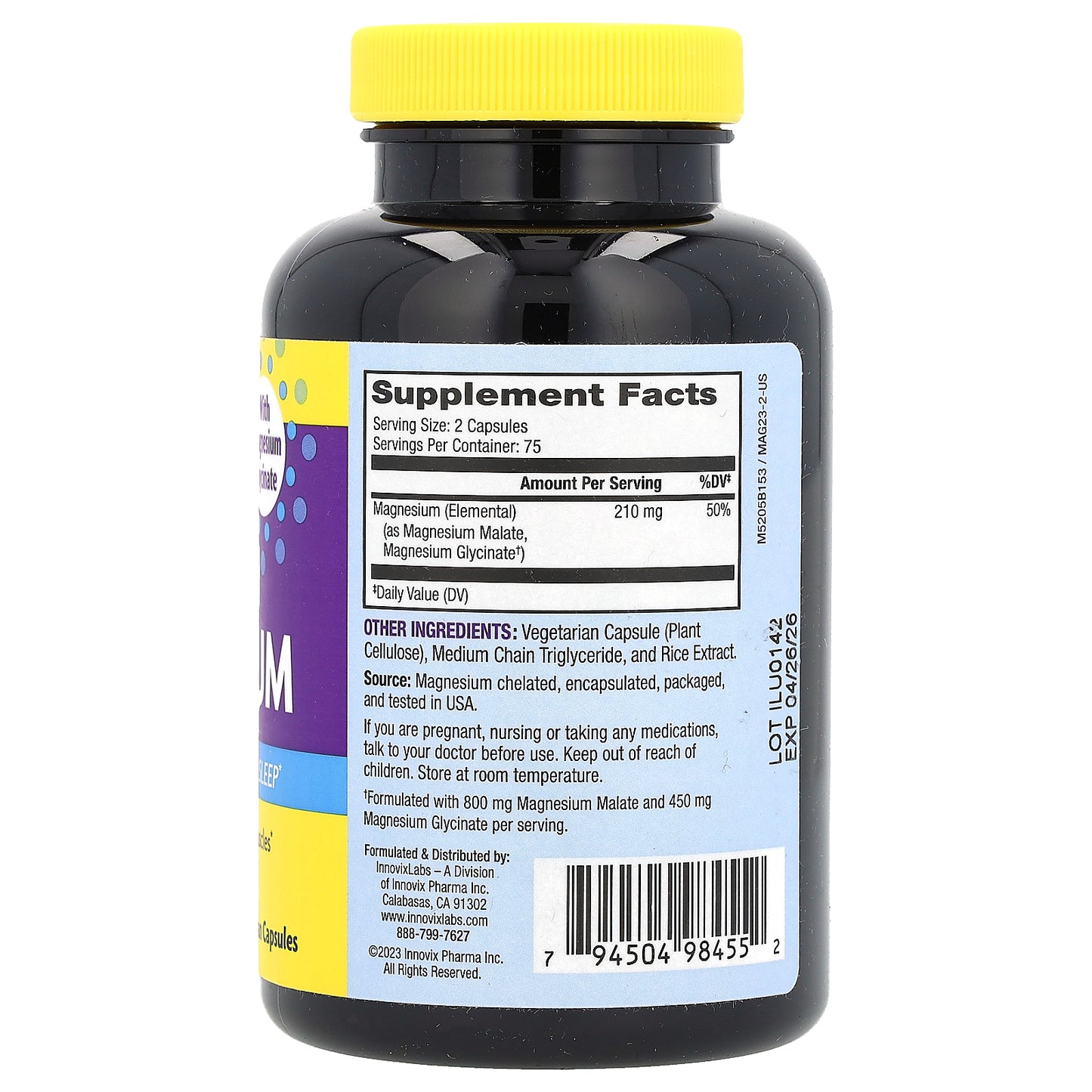 InnovixLabs, Advanced Magnesium, 150 Vegetarian Capsules (105 mg per Capsule)